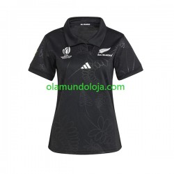 Camisola Rugby ALL BLACKS Mulher Equipamento Primeiro RWC 2023 Manga Curta